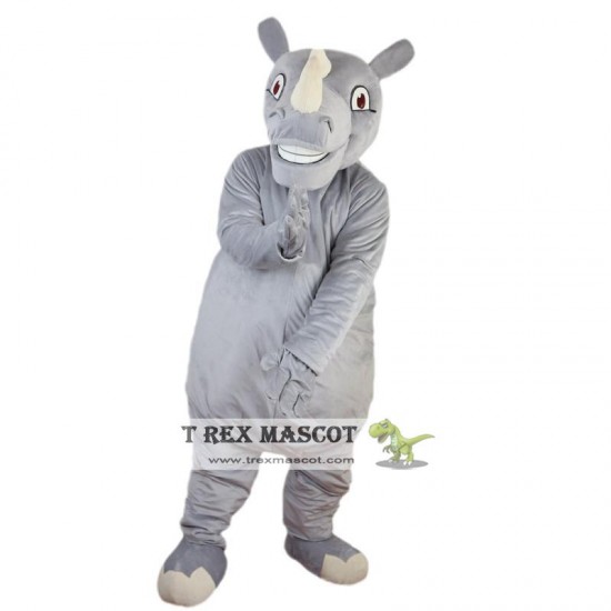 Grey Hippo Mascot Costume for Adult