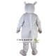 Grey Hippo Mascot Costume for Adult