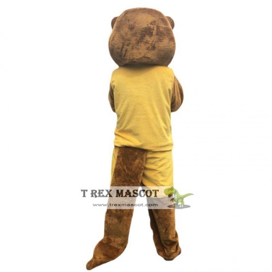 Yellow Brown Beaver Mascot Costume for Adult