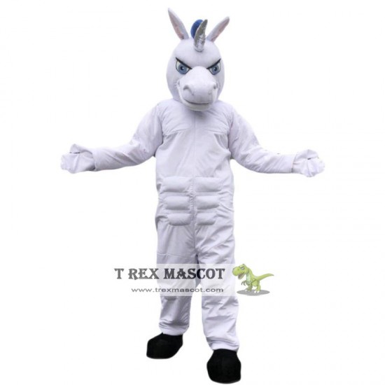 White Horse Unicorn Mascot Costume for Adult