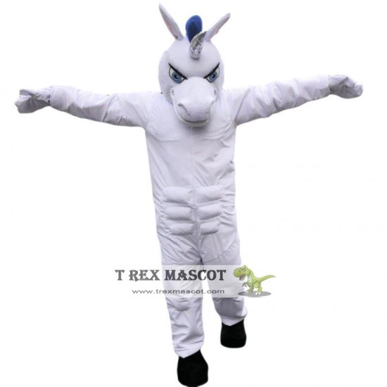 White Horse Unicorn Mascot Costume for Adult