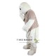 White Bear Hairy Moustache Mascot Costume for Adult