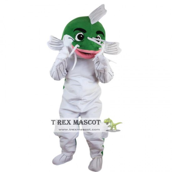 Green Fish Mascot Costume for Adult