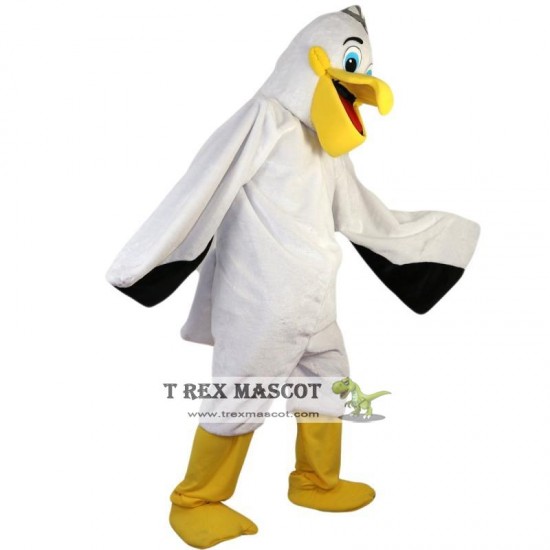 White Pelican Mascot Costume for Adult