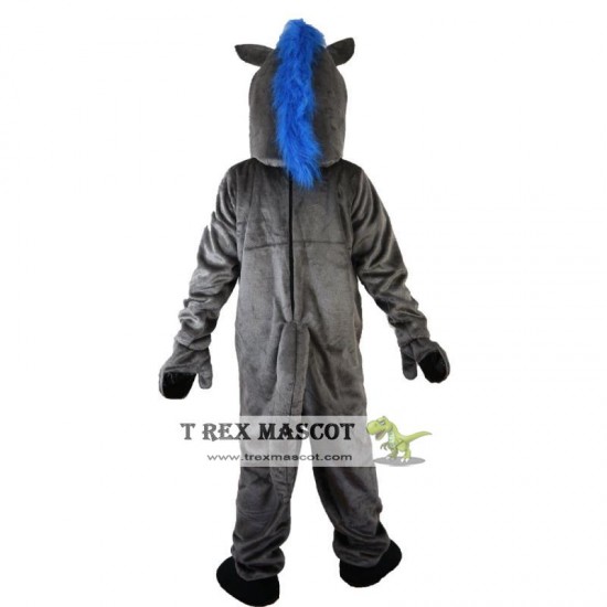 Gray Wild Horse Mascot Costume for Adult