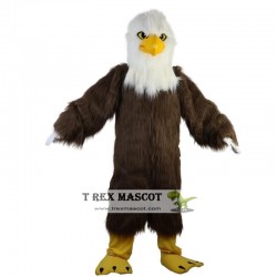 Brown Eagle Long Hair Mascot Costume for Adult