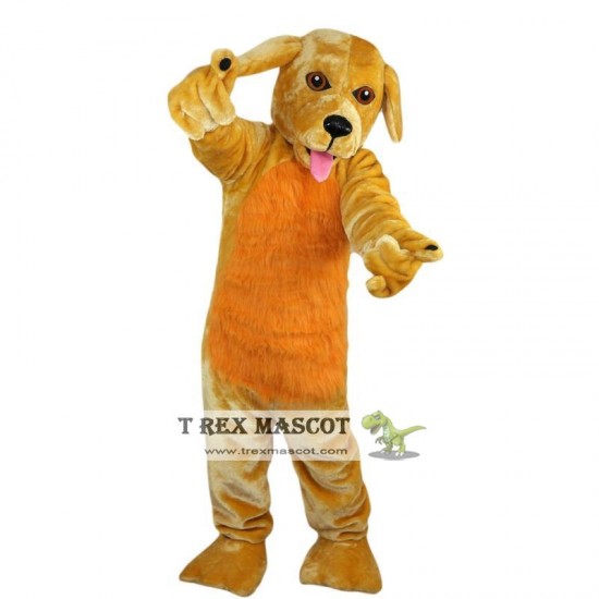 Yellow Dog Mascot Costume for Adult