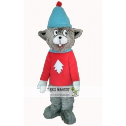 Christmas Grey Mouse Rat Mascot Costume for Adult