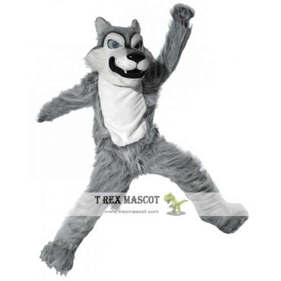 Gray Wolf Mascot Costume for Adult