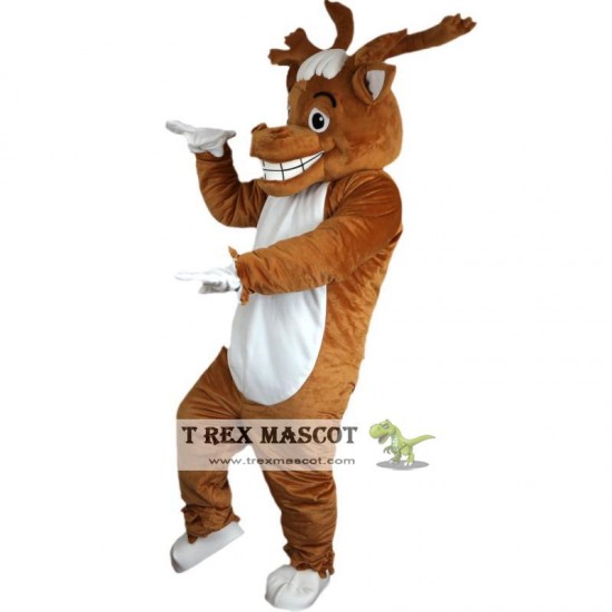 Brown Elk Deer Mascot Costume for Adult