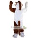 Brown White Piebald Horse Mascot Costume for Adult