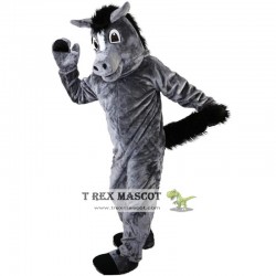 Dark Grey Horse Mascot Costume for Adult