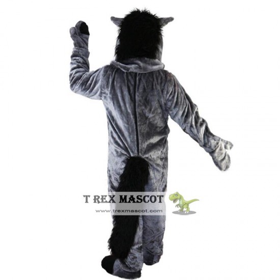 Dark Grey Horse Mascot Costume for Adult