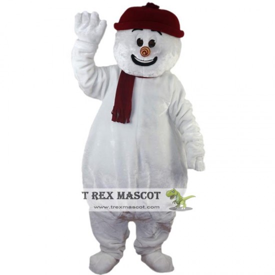 White Snowman Mascot Costume  for Adult