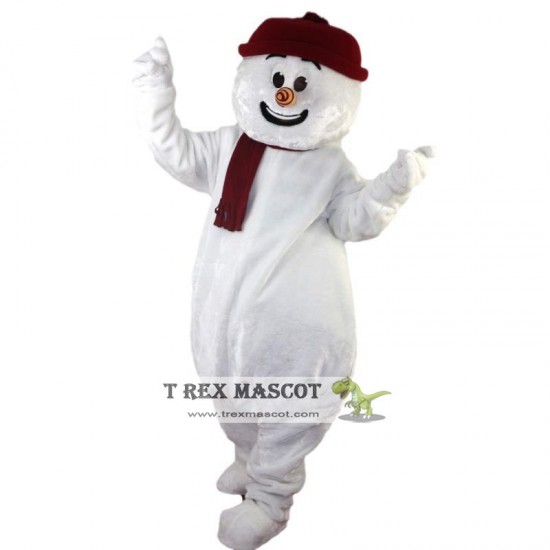 White Snowman Mascot Costume  for Adult