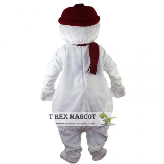 White Snowman Mascot Costume  for Adult