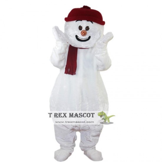 White Snowman Mascot Costume  for Adult