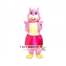 Pink Hamster Mascot Costume for Adult