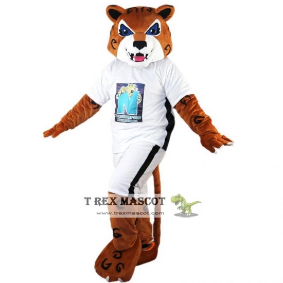 Cool Brown Sport Lion Mascot Costume Animal