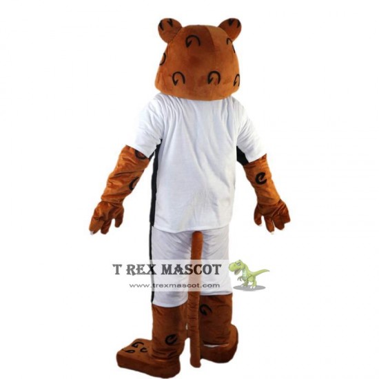 Brown Jaguar Lion Sport Mascot Costume for Adult