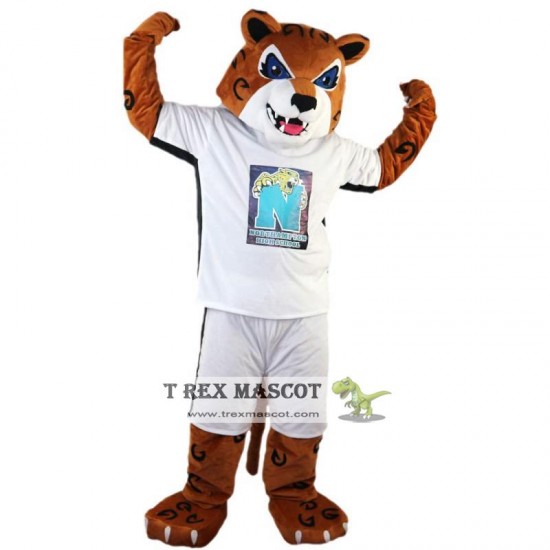 Brown Jaguar Lion Sport Mascot Costume for Adult