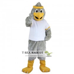 Sport Grey Eagle Mascot Costume for Adult