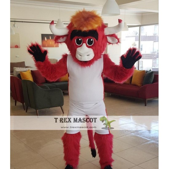 Bull Mascot Costume Adult Cartoon Character Costume