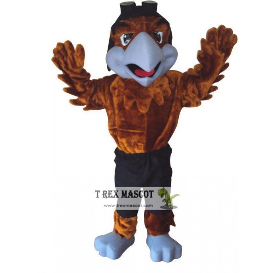 Brown Eagle Mascot Costume Adult