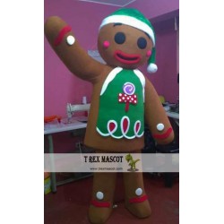 Gingerbread Man Mascot Costume Adult Party Costume