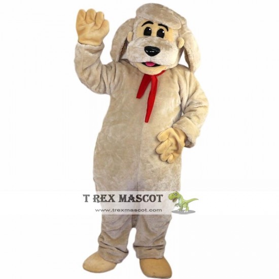 Beige Dog Mascot Costume for Adult