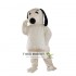 Deluxe White Dog Mascot Costume for Adult