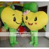 Yellow Love Heart Mascot Costume for Adult