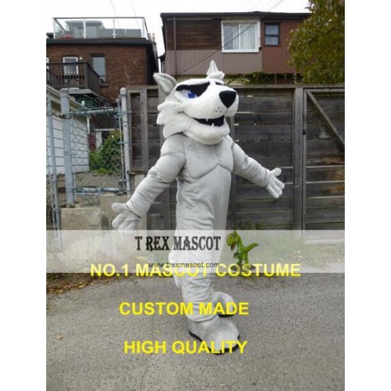 Grey Husky Dog Mascot Costume for Adult