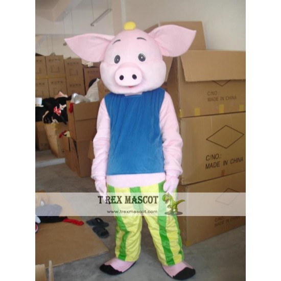 Pink Pig Mascot Costume for Adult