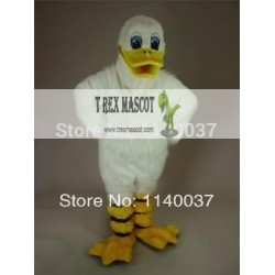 White Plush Duck Mascot Costume for Adult