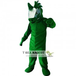 Green Horse Cartoon Mascot Costume