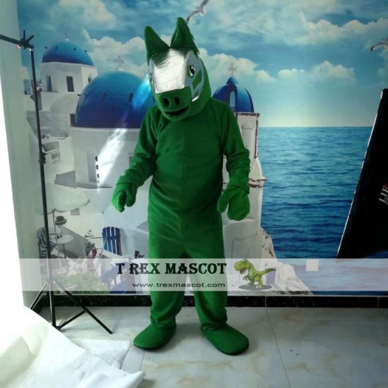 Green Horse Cartoon Mascot Costume