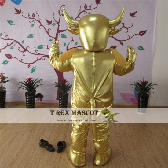 Golden Bull Mascot Costume