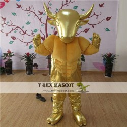 Golden Bull Mascot Costume