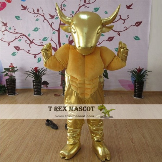 Golden Bull Mascot Costume