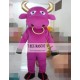 Purple Bull Mascot Costume