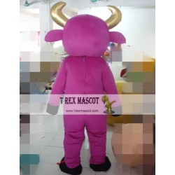 Purple Bull Mascot Costume