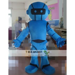 Blue Robot Mascot Costume