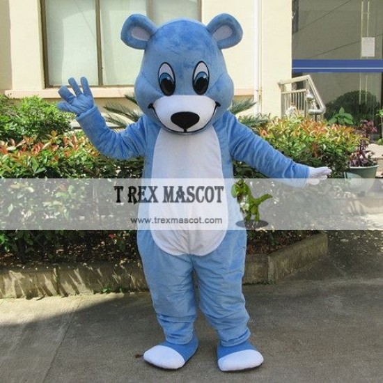 Blue Bear Mascot Costume