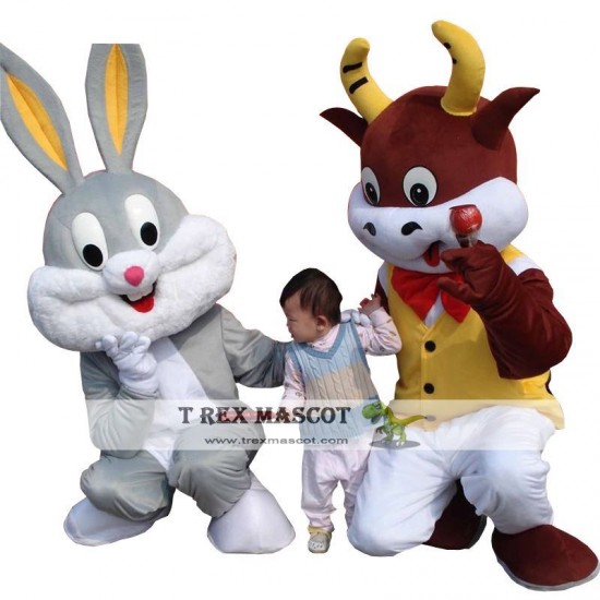 Rabbit Cow Mascot Costume