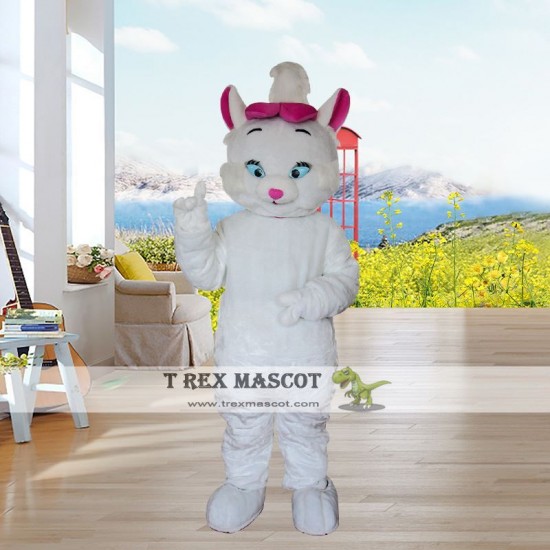 White Cat Mascot Costume