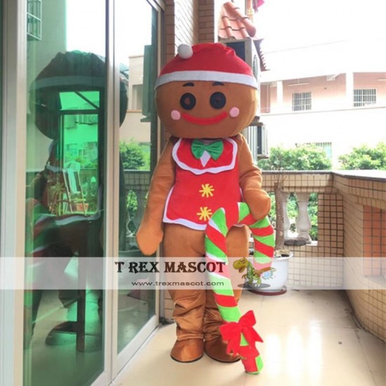 Gingerbread Man Mascot Costume