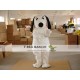 Deluxe White Dog Mascot Costume for Adult