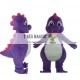 Plush Purple Dinosaur Mascot Costume for Adult