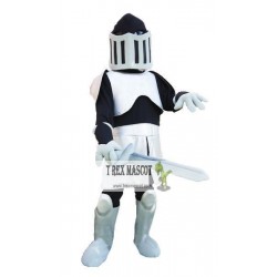 Black & Silver Knight Mascot Costume